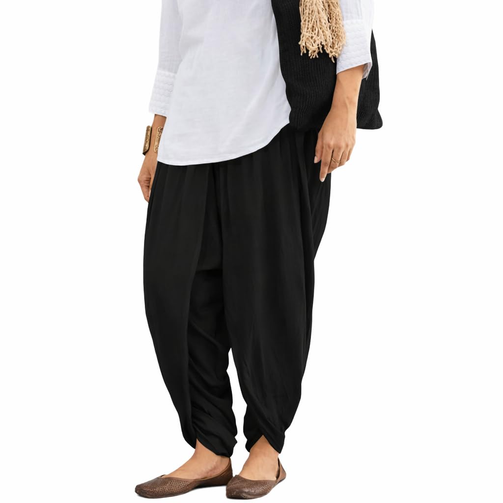 fressia fabrics Pure Rayon Readymade Dhoti Pants, Unisex, Traditional Dance and Meditation Yoga Wear-picture-1