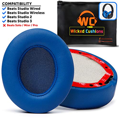 WC Blue Premium Beats Studio Replacement Ear Pads by Wicked Cushions - Fits