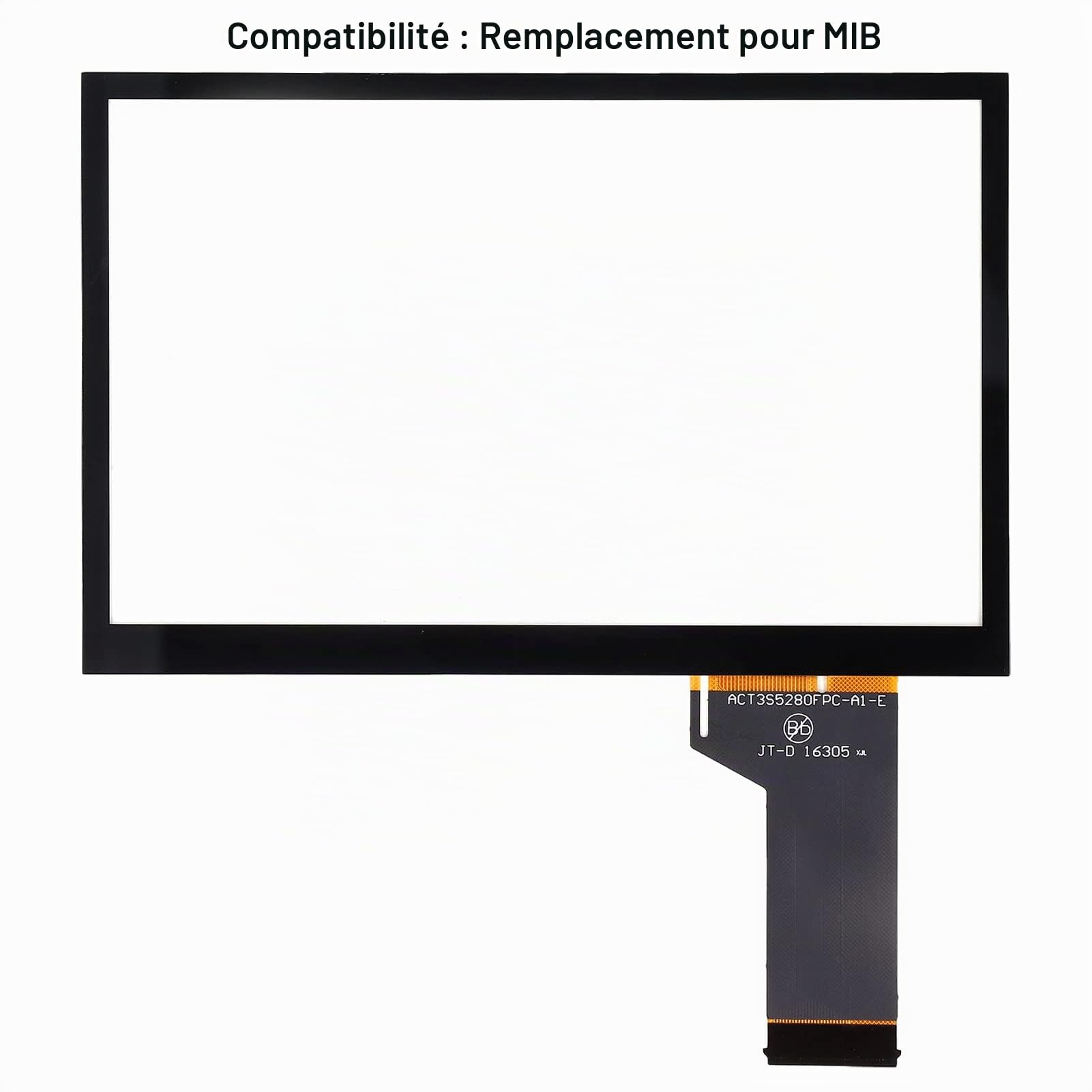 Écran tactile LCD pour système multimédia MIB – Compatible avec TDO-WVGA0633F00039 et TDO-WVGA0633F00045 – Écran tactile acrylique haute sensibilité de remplacement