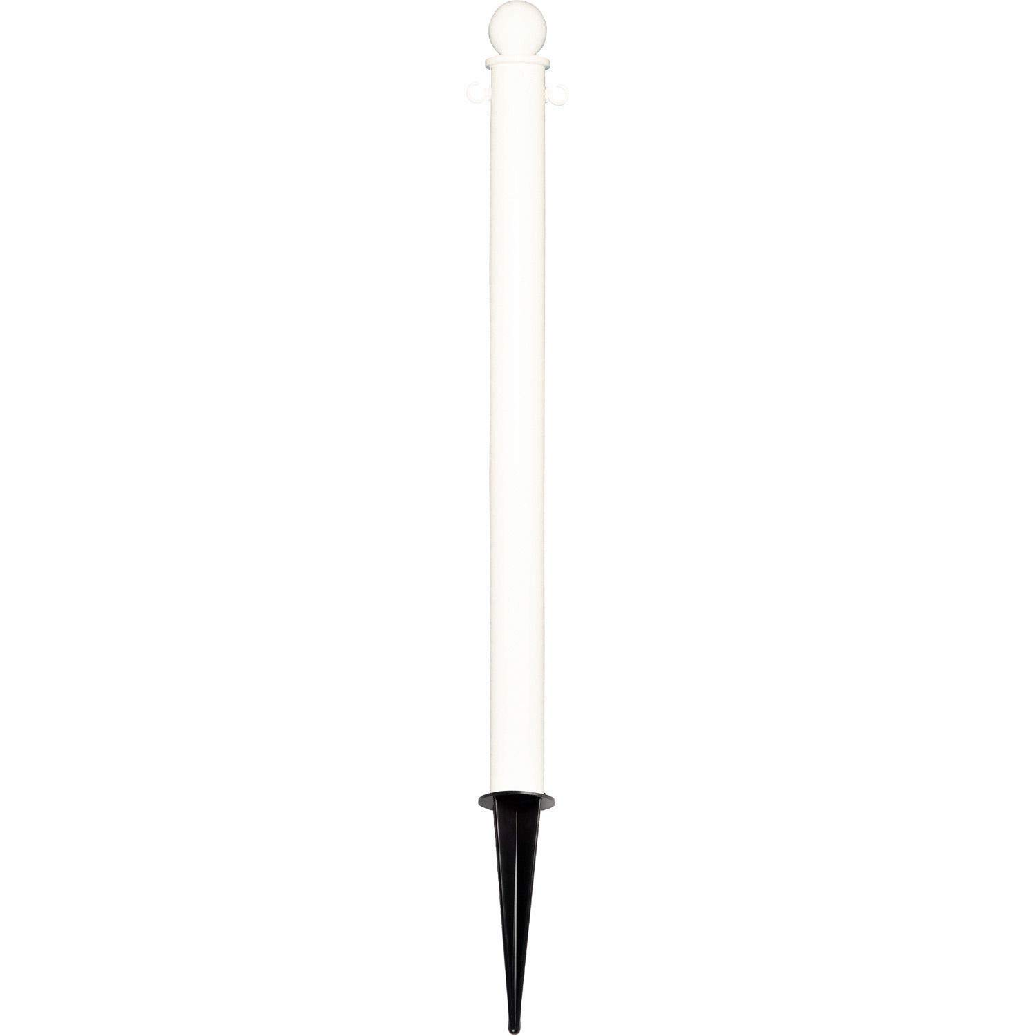 Ground Post, White, 35inH, Polyethylene, PK6