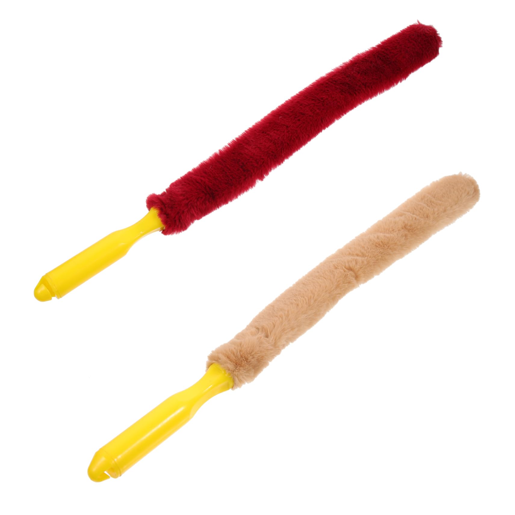 FUNOMOCYA Dulcimer Guzheng Cleaning Brush 2 Pack Soft Bristles for Use Ergonomic Handle Random Color