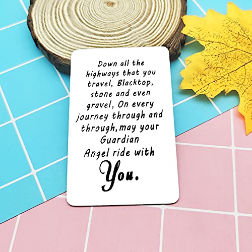 Heigebi Drive Safely Gift Card Engraved Wallet Card Insert for Son Boyfriend Ride Safe Travel Gift New Driver Biker Trucker Husband Cycling Lover Biker Bicycle Race Souvenir3