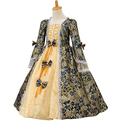 Plus Size Girls Historical Victorian Dress Kids Birthday Prom Ball Gowns for Child Theater Clothing4
