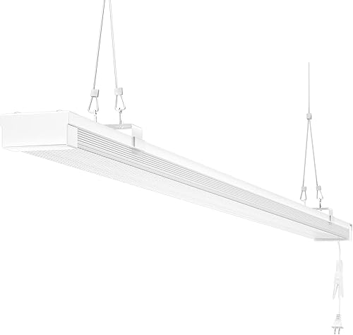FAITHSAIL Paquete de 20 luces LED de 4 pies para tienda, luz LED utilitaria de 40 W con enchufe, 4000 LM, 4000 K, luz LED de garaje de 48 pulgadas