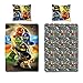 Familando Wende Bettwäsche-Set Lego Ninjago · 135x200 cm + 80x80 cm · Motiv Quadrant Lloyd Kai Zane Jay · 100% Baumwolle Linon Qualität Kinderbettwäsche