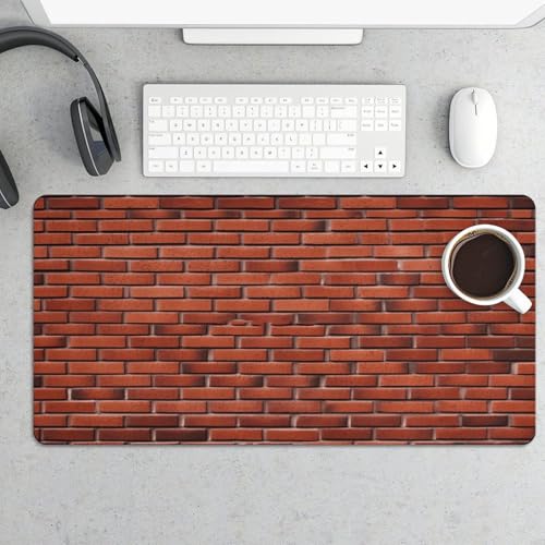 Red Brick Wall Desk Pad alfombrilla grande impermeable miniatura 5