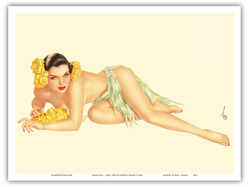 Amazon.com: Varga Girl - June 1943 - Vintage Pin Up Girl Print by