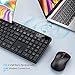 Wireless Keyboard and Mouse Combo, MARVO 2.4G Ergonomic Wireless Computer Keyboard with Phone Tablet Holder, Silent Mouse with 6 Button, Compatible with MacBook, Windows (Black)