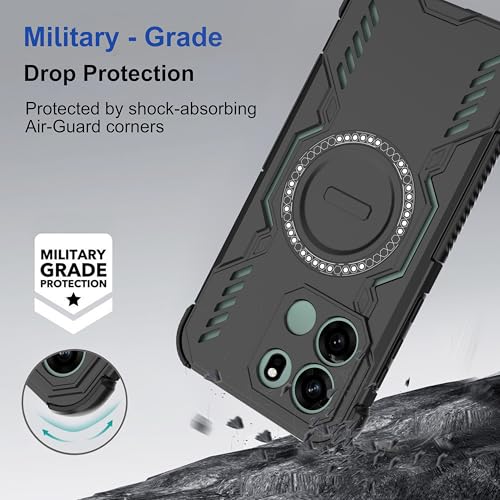 Image of Zapcase Back Case Cover for OnePlus Nord CE 6 | Magnetic Case with Built-in Metal Ring | Supports MagSafe Charger, Wallet & Car Mount | Shockproof Hybrid PC + TPU | Black