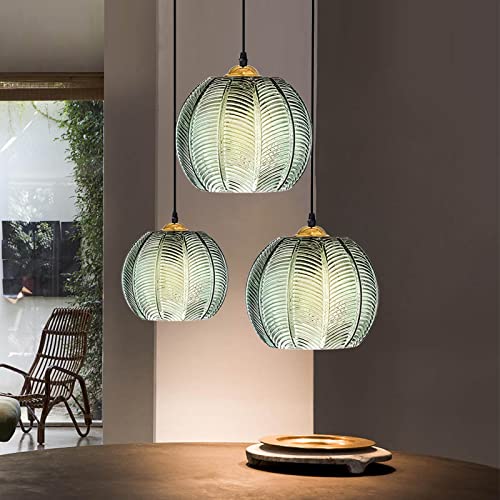 3 light Pendelleuchte Esstisch Hängeleuchte wohnzimmer glas pendellampe, Moderne lampe schlafzimmer hängend für büro esszimmer Wohnzimmer Küche (3 Heads)