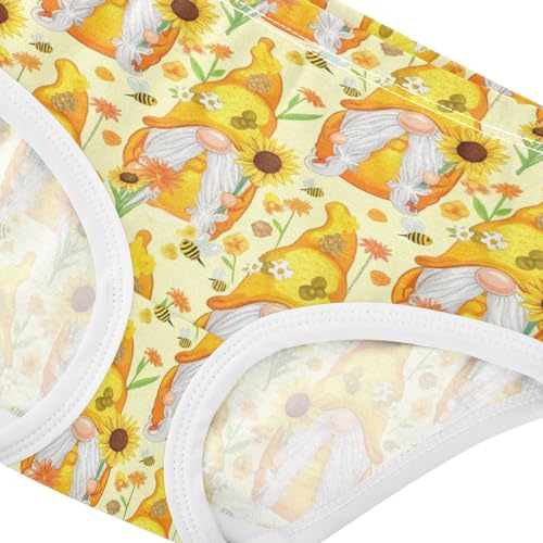Joisal Cute Yellow Orange Gnomescartoon Panties Little Girl Girls Underwear Toddlers Cotton Fancy Kids Undies Briefs 2t4