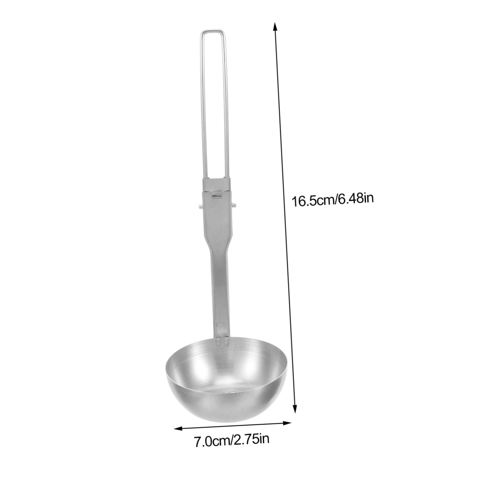 MUSISALY Folding Stainless Steel Slotted Spoon for Camping and Outdoor Use Portable Cutlery for Family and Restaurant Space Saving Design Lightweight and present Option