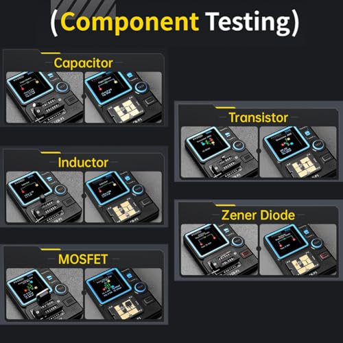 Image of FNIRSI LCR-P1 Transistor Tester,LCR ESR Meter, Diode Triode Capacitance Resistance Meter,Multifunction Transistor Capacitor Tester ESR Tester Automatic Checker Detector NPN PNP MOSFET IR (Blue)