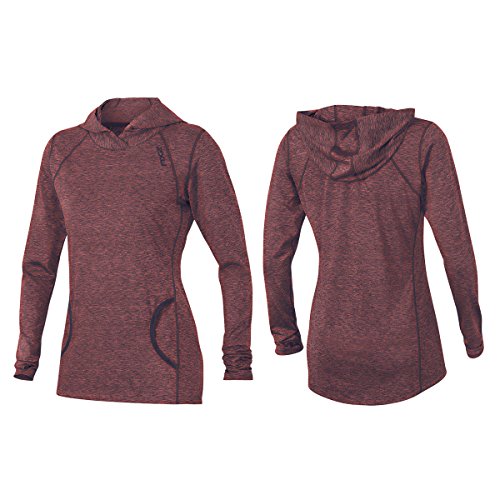 2XU Women's Movement Pullover, Carbon Purple/Mars Red, Medium