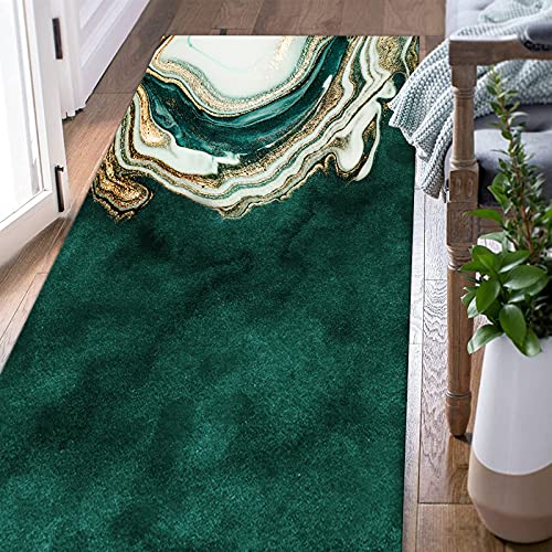 QIANGZI Läufer Teppich Flur, Korridor Modern rutschfest Designer Läufer, Küchenläufer TeppichLäufer Waschbar für Flur Schlafzimmer Wohnzimmer, Breite 60/80/90/100/120cm(Size:80x150cm) Cover