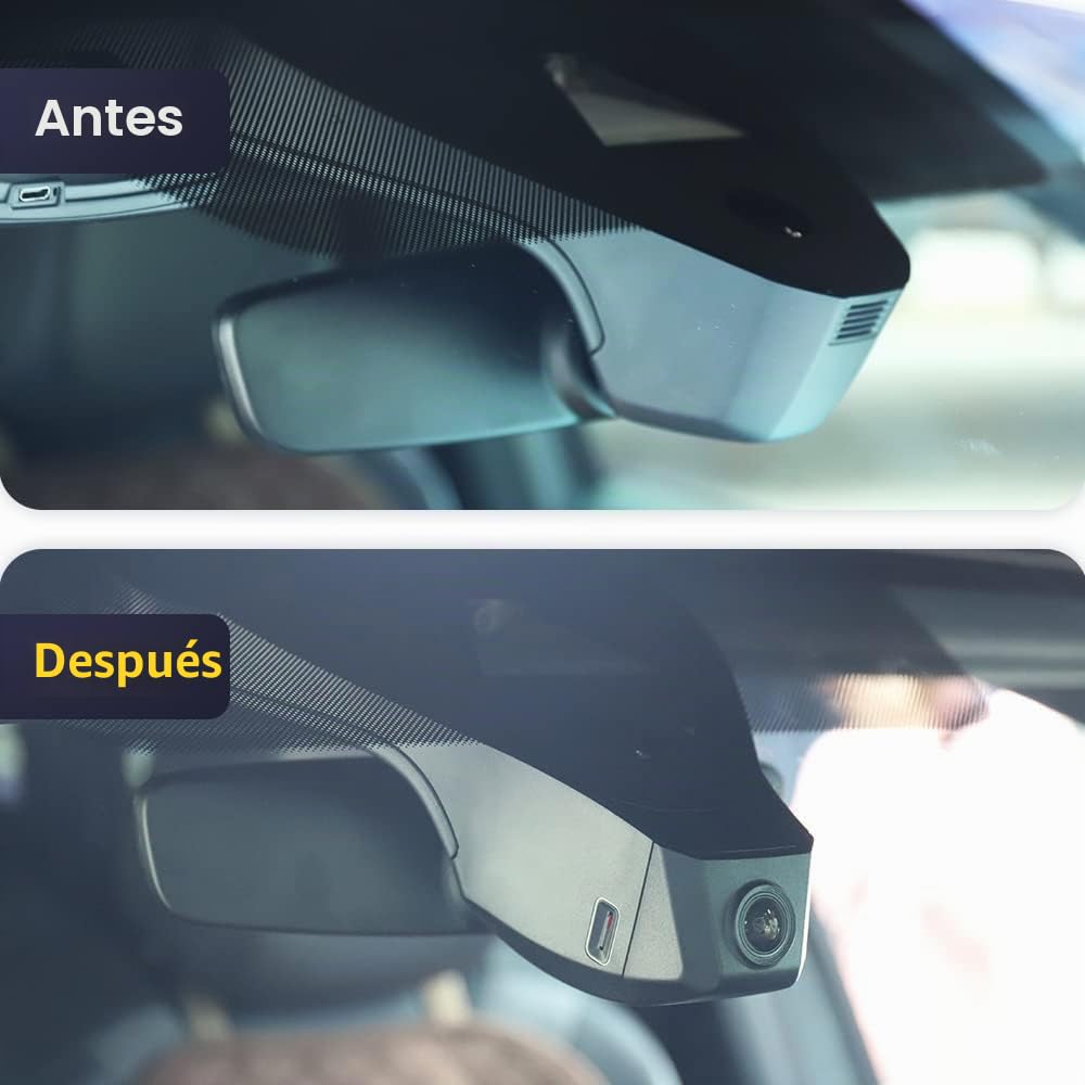 Fitcamx Cámara de Coche Adecuado para VW ID.4 ID.5 2021-2025 & Audi Q4 e-Tron, OEM Dashcam 4K 2160P Video WiFi, Visión Nocturna, Monitor de Aparcamiento, G-Sensor, WDR Camara Coche, Tarjeta de 64GB