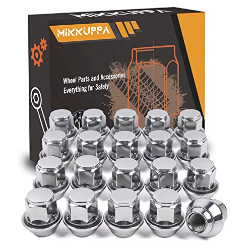 - - MIKKUPPA, Dadi per cerchi in lega M12 x 1,5 – 19 mm di ricambio per cerchi Ford, Fiesta, Kuga, in lega, 20 pezzi, cromati