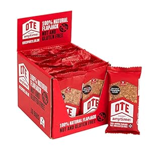 OTE Anytime Bars – Energy Bars for Cycling – Cycling Nutrition Bars – Nut Free Snacks for Running – Endurance Flapjack Bars – Box of 16 x 62g
