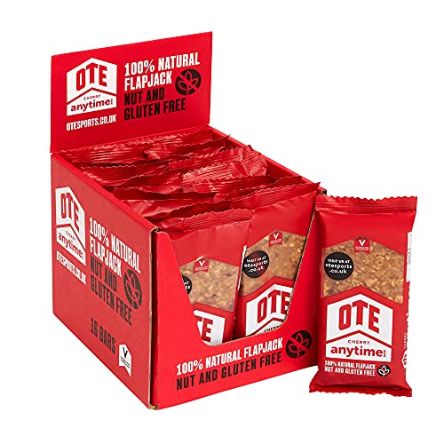 OTE Anytime Bars - Energy Bars for Cycling - Cycling Nutrition Bars - Nut Free Snacks for Running - Endurance Flapjack Bars - Box of 16 x 62g