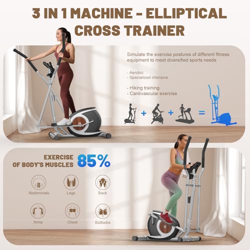 Miniatura 5 de Bicicleta Elíptica Ultra Silenciosa con 16 Niveles de Resistencia