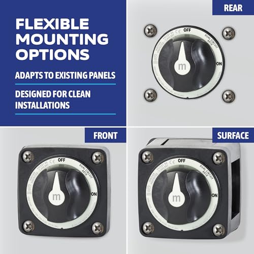 Image of Blue Sea Systems Mini Dual Circuit Battery Switch, Black, 6010200 m‑Series