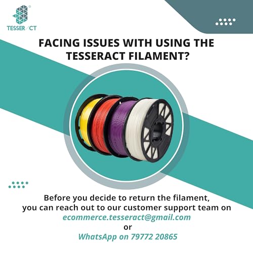 Image of Tesseract Premium PETG 1.75mm 3D Printing Filament | Dimensional Accuracy + /- 0.03mm | Compatible with Most FDM Printers | 1 KG 3D Printer Filament - Black (Quantity 1)