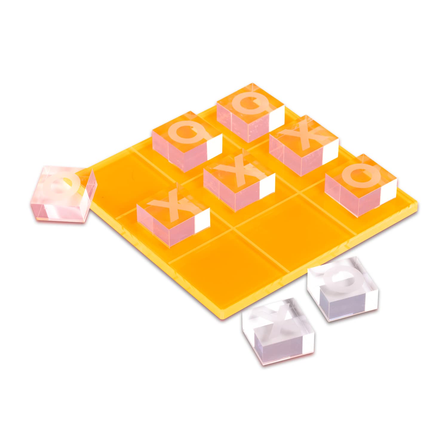 Amazon.com: Bey-Berk Vince Acrylic Tic Tac Toe Game (Orange), 8