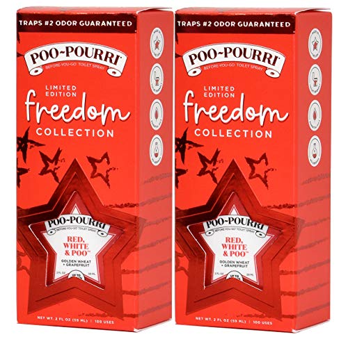 Image of Poo-Pourri Before You Go Toilet Freedom Collection Red, White and Poo 2 Ounce, 2 Pack