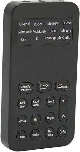 Cambiador de voz portátil, cambiador de voz de micrófono de mano con 8 efectos de sonido, ricos modos de escena de simulación para teléfono celular,