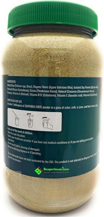 Miniatura 3 de Simifibra Forte (10.58 oz) Suplemento Alimenticio- Polvo para preparar bebida con fibra