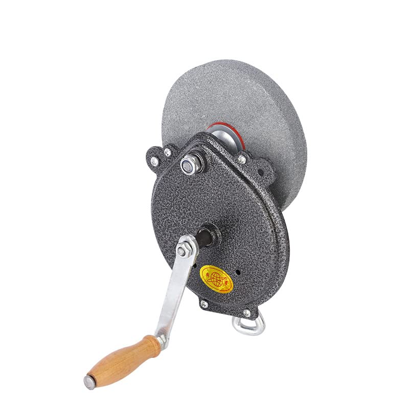 Kamelar.Lava Hand-cranking Grinding Machine Household Small Knife Sharpener- Bearing Type 6 Inches DIY Polishing Machine Tool Grinder