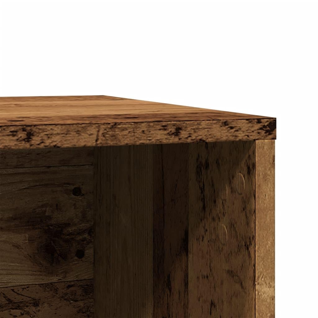 Katzenklo Altholz-Optik 80x50x45 cm Holzwerkstoff, Katzenmöbel mit Versteck, Kratzbaum Ergänzung, Kletterbaum Funktion, Sisal Kratztonne und Liegefläche für Wohnung
