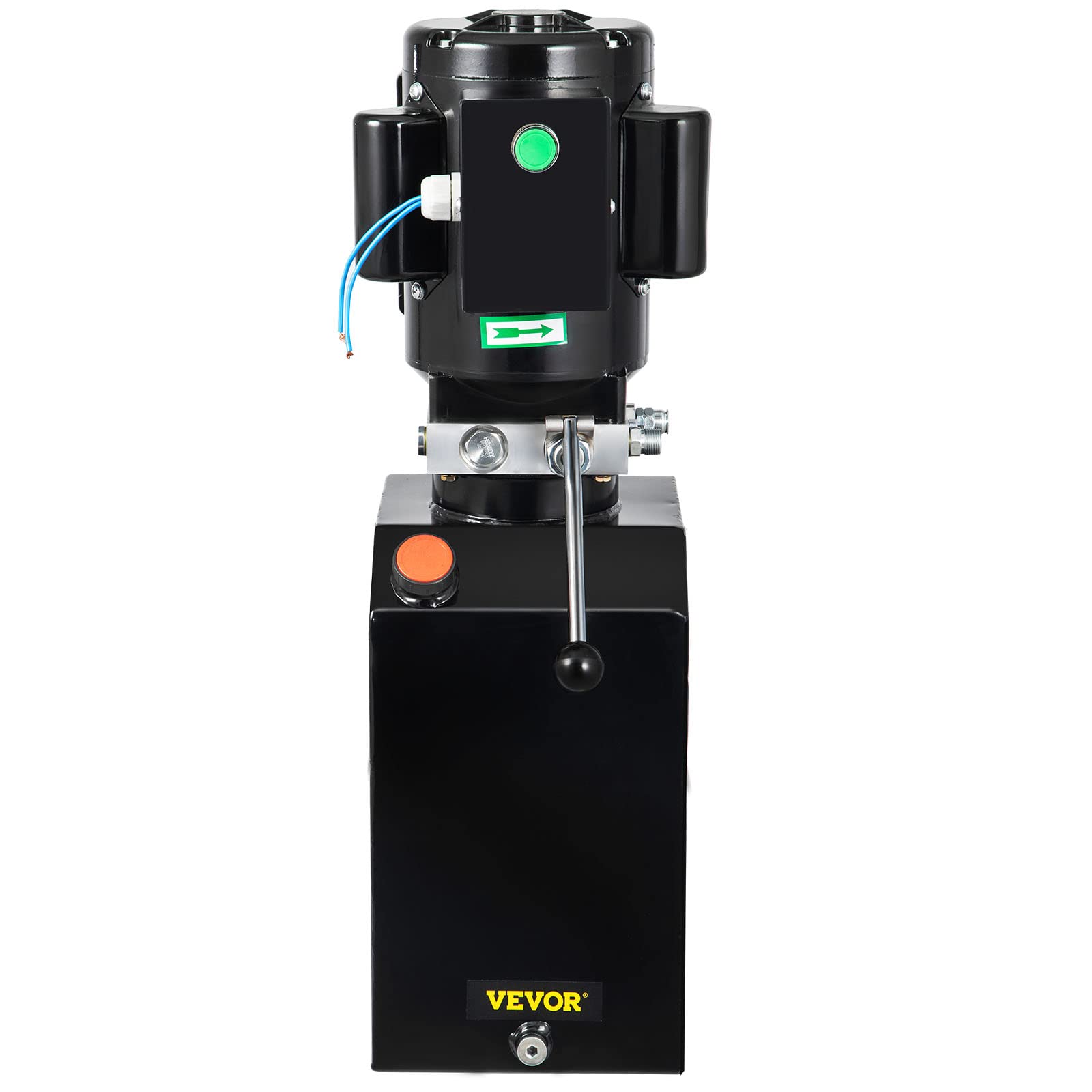 VEVOR Bomba Hidráulica de 14L, Bomba Hidráulica Remolque Tanque 220V, Cilindro Hidráulico para Elevador de Tijera, Bomba Hidráulica para Remolque Volquete, Camión Elevador, Señales de Tráfico