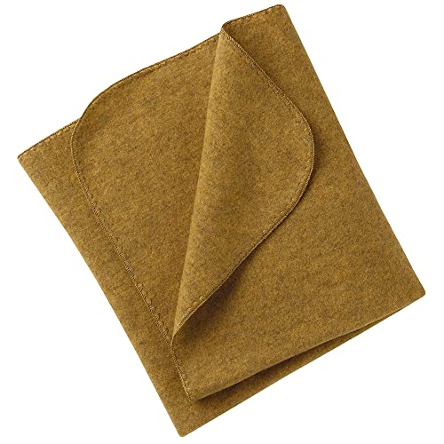 Image of Ecoable Kids Thermal Throw: Organic Merino Wool Baby Receiving Blanket, 31x40 inches (Safran)