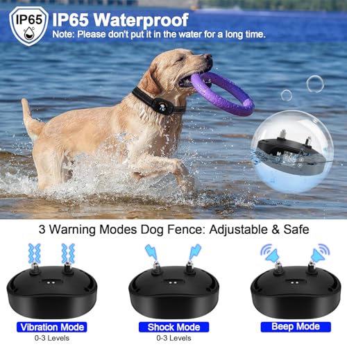 Gps Wireless Dog Fence and Outdoor Pet Barrier 2 in 1 Range 973280ft Electric Dog Fence for All Dogs Keeps Pets out of Obstacles Adjustable Warning Strength black  Cucciolini Doodles Gps wireless dog fence and outdoor pet barrier 2 in 1 range 97 3280ft electric dog fence for all dogs keeps pets out of obstacles adjustable warning strength black   cucciolini doodles
