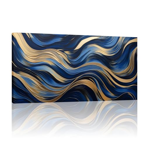 Peinture moderne chambre et salon pour habiller un grand mur vide azur
