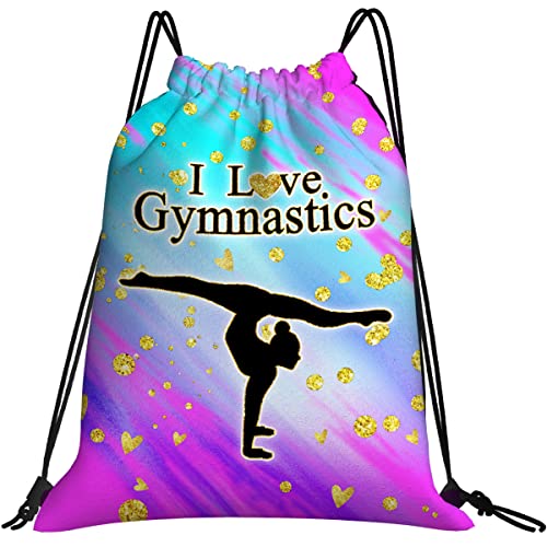 Gymnastics Drawstring Bags Adjustable Sports Gym Bag Drawstring Backpack Water Resistant String Bag Party Favors Bags
