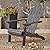 Christopher Knight Home Cara Outdoor Foldable Acacia Wood Adirondack Chair, Dark Gray Finish