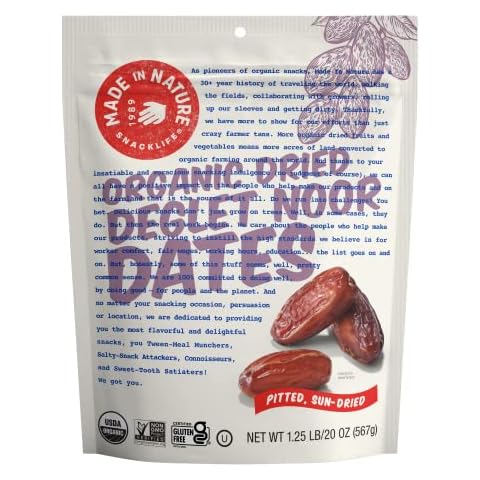 Made in Nature Organic Dried Dates, 20oz Cover