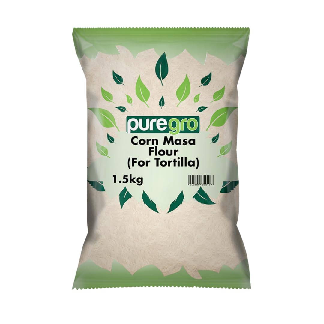 Puregro Corn Masa Flour | Premium Quality | Smooth and Fine Texture | Ideal for Tortilla Chips | Corn Flour | Tortillas | Can be Used as Thickner | Pack of 1 | Weight 1.5kg