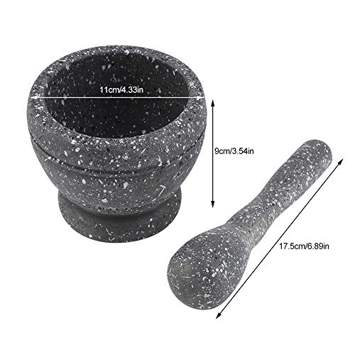 Mortar and Pestle Set, 9 x 11cm Mortar + 17.5cm Pestle, Manual Plastic Garlic Grinder Mini Pestle and Mortar Grinding Tool for Grind Spices, Powder Pesto(#4) - Image 2