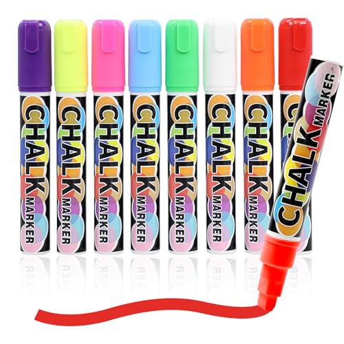 HENGBIRD rotuladores pizarra blanca 8 colores rotuladores cristal borrable 10mm con punta tizas de colores rotulador pizarra blanca liquid chalk rotuladores lavables tizas de colores rotulador