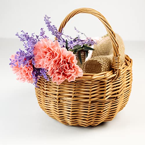 Panier cadeau en osier marron naturel pour compositions gourmandes de fêtes