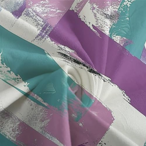 Housse de couette géométrie 3D parure de lit microfibre 140x200
