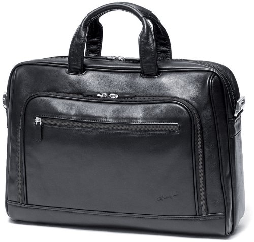 Porte-Ordinateur Gérard Henon en cuir de vachette lisse sacoche luxe gentleman