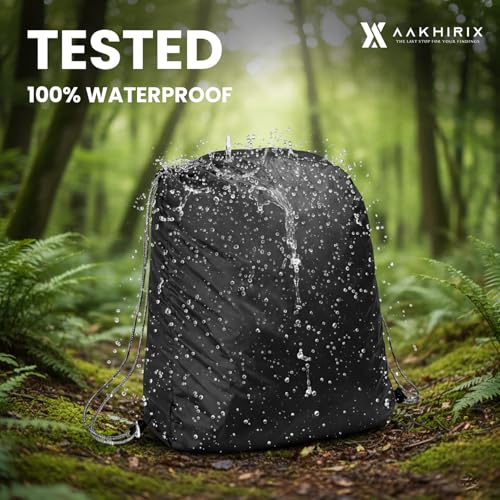Image of Waterproof Backpack Rain Cover 25L-35L | PU Coated Dust & Scratch Protection Cover | Laptop Bag | Office Bag | School Bag | Full Bag Cover 19x22 Inch | Black