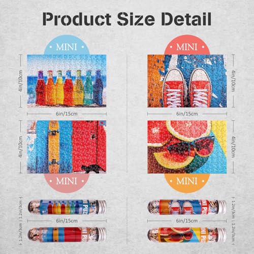 MISITU Puzzles Pequeños de 150 Piezas Micro Mini para Adultos y Jóvenes Paisaje Hawaii 6 x 4 Pulgadas 4 Paquetes miniatura 3