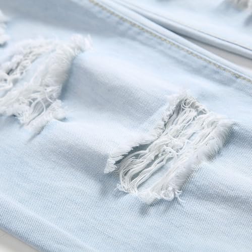 Men's Ripped Slim Work Jeans Y2k Ripped Straight Skinny Jeans Casual Straight Fashion Hip Hop Denim Pant4