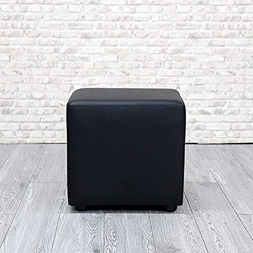 [ URBAN ] キューブ ソファ スクエア型 (ブラック)【 レイアウトしやすい多目的キューブ型 スツール 】 椅子 おしゃれ オットマン 低い 足置き台 椅子 背もたれなし stool 背もたれなし椅子 ミニスツール （ 汚れても拭き可能な合成皮革/ロビーやキッズルーム・デスク横のサブチェアにも ）LG005 [2]