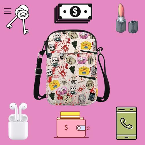 TSOTMO Horror Movie Lover Gift Halloween Camp Crystal Lake Crossbody Bag Movie Fan Gift for Mother Best Friends3